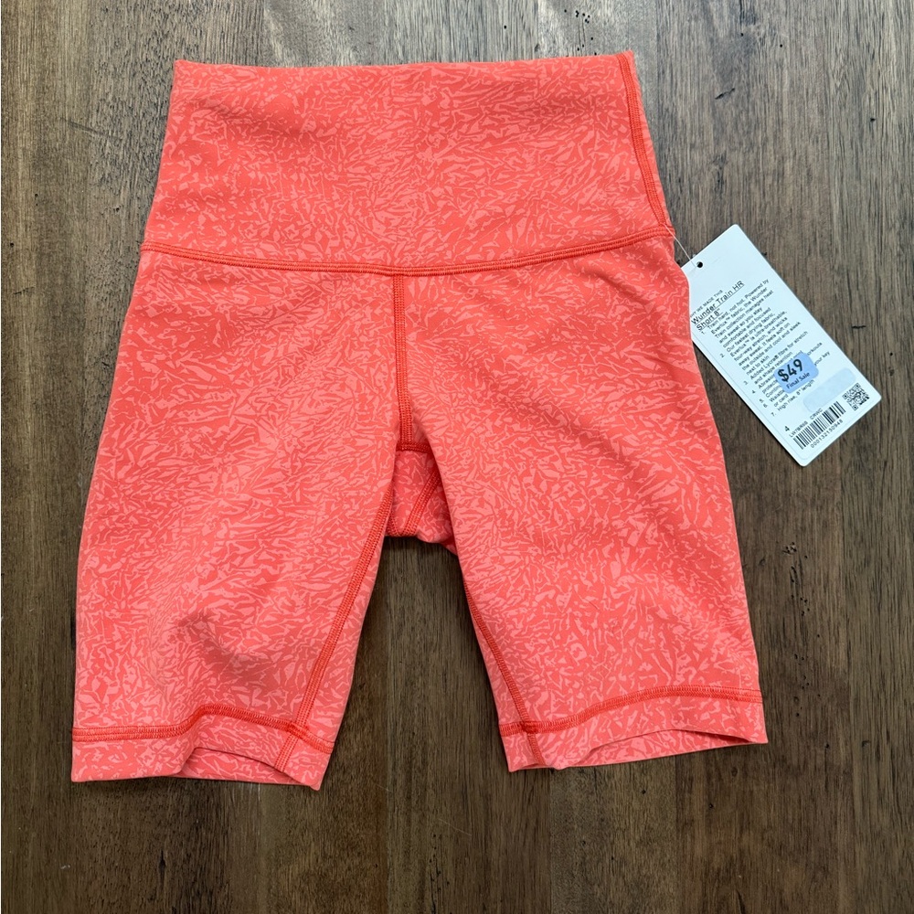 Lululemon Wunder Train HR Short 8” - Orange NWT Size 4